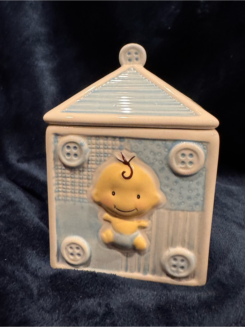 Nursery Ceramic Baby Keepsake Box and vase